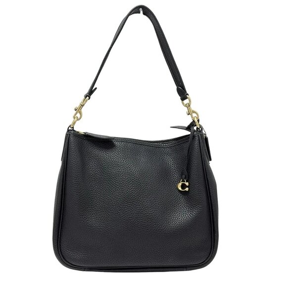 Auth COACH - CC435 Black Leather Shoulder Bag - Picture 1 of 9